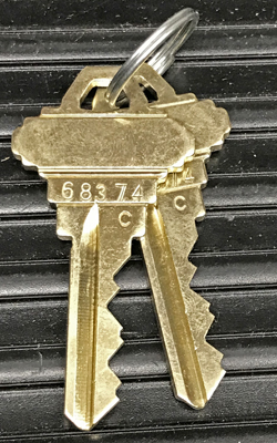 locksmith Lockout Key Schlage SC1 Pre-cut Key With Rubber Ring